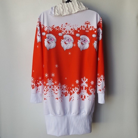 Brand New Cowl Neck Christmas  Sweatshirts DressXs - Picture 5 of 5